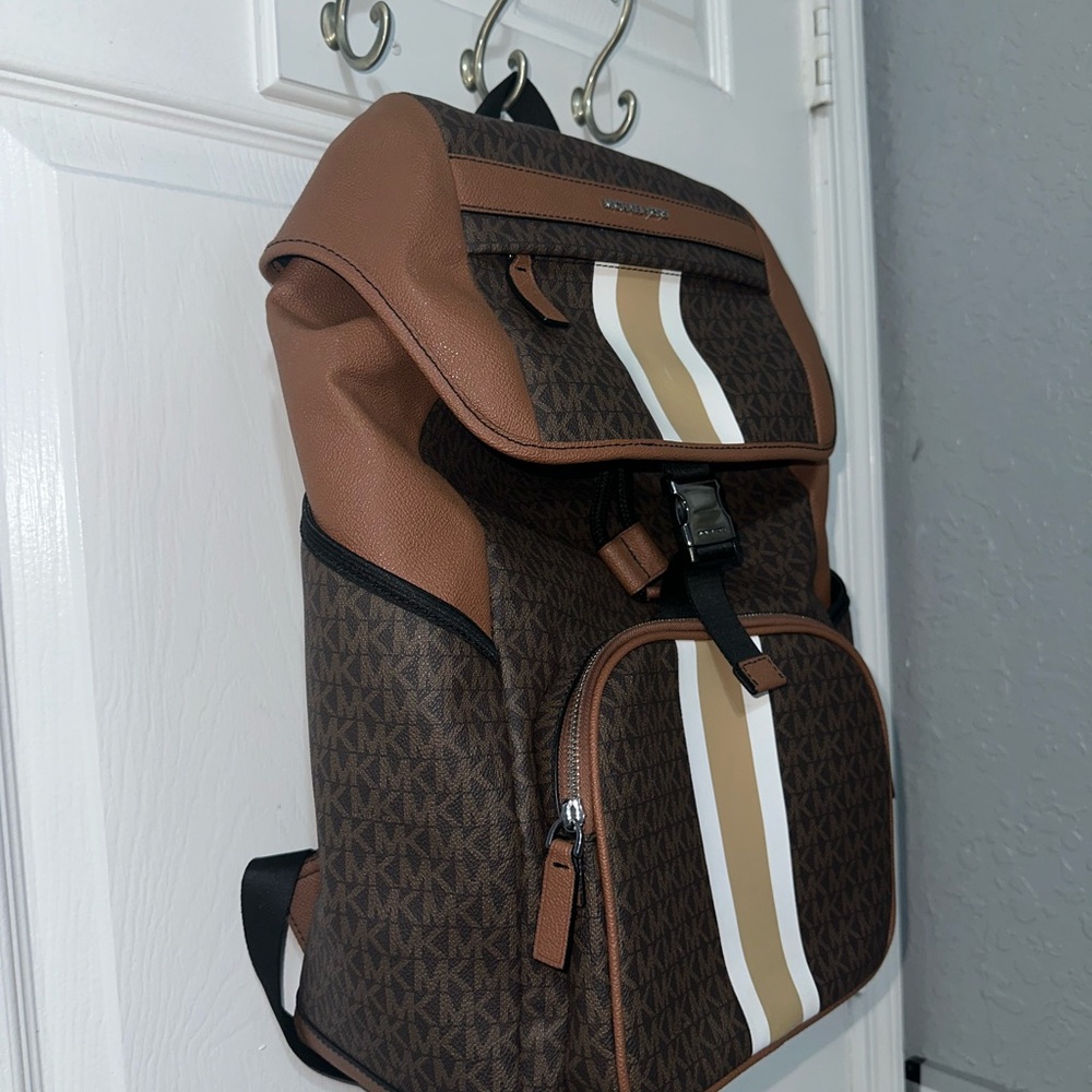 Michael Kors Brown and Gold Backpack - Picture 3 of 6